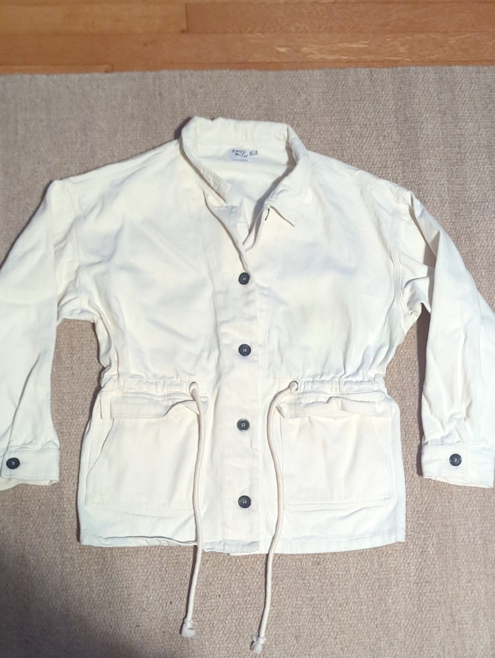 Women's Princess Polly Cinch Jacket White Denim Size 12
